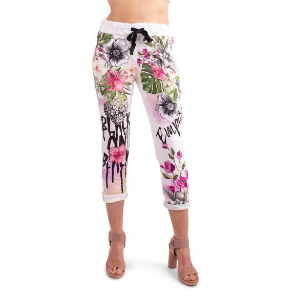 GIGI MODA Pants - NEW GIGI MODA celina floral tropical pants in white